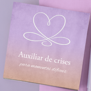 Bloquinho Auxiliar de crises para autistas roxo papel reciclato